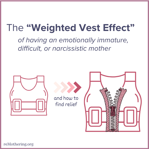 The "Weighted Vest Effect" of having an emotionally immature, difficult, or narcissistic mother. AND... how to find relief.
